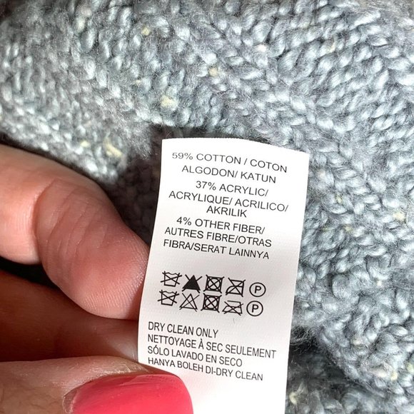 - Lucky Brand Slate Blue Crew Neck Sweater Small 🌺🌼🌸Host Pick - Picture 8 of 9